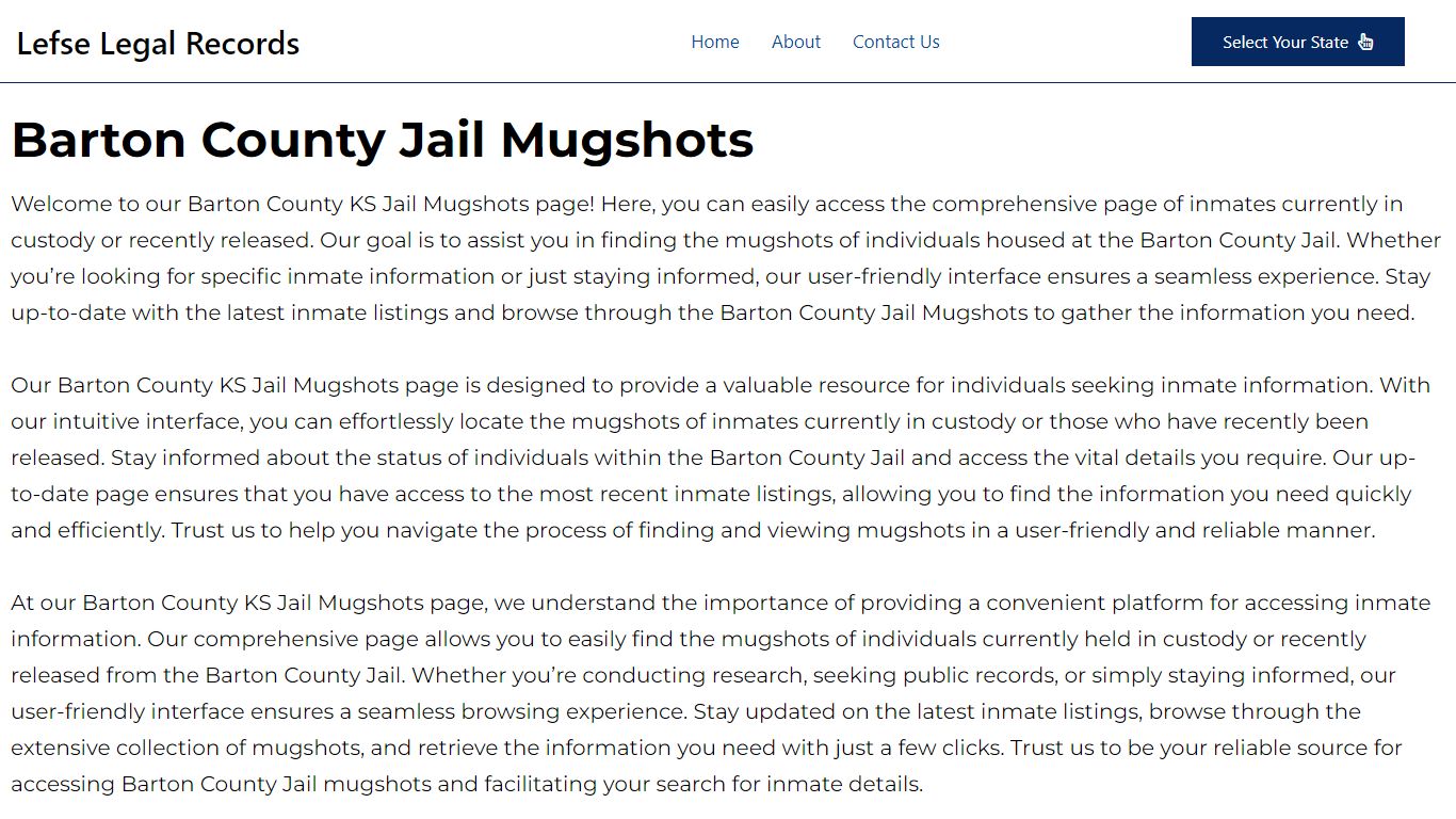 Barton County Jail Mugshots | Online Search | Photos | Kansas